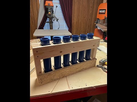 How to build a six shot mortar rack with spacers for consumer 1.4 firework artillery shells.