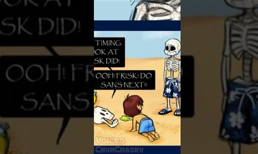 （Undertale漫配/中文字幕）Frisk把Papyrus埋进沙子里面了