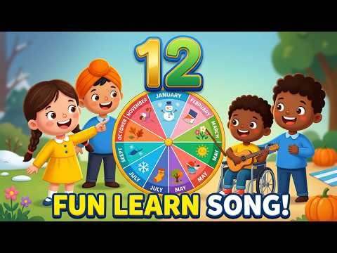 Kids Calendar Song | Learn 12 Months in Order with Music & Animation