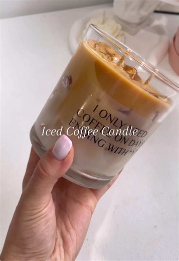 Iced Coffee Candle #diy#asmr#aesthetic#diyproject#candle#candles#candlemaking#aesthetics#icedcoffee#coffee#coffeetiktok