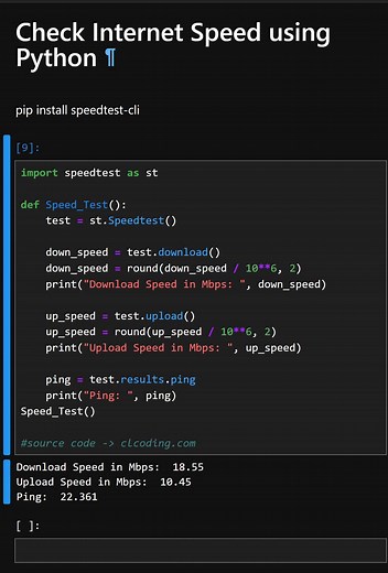 13K views · 401 reactions | Check Internet Speed using Python | Python Coding | Facebook
