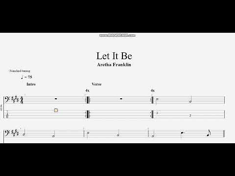 Aretha Franklin - Let It Be (bass tab)