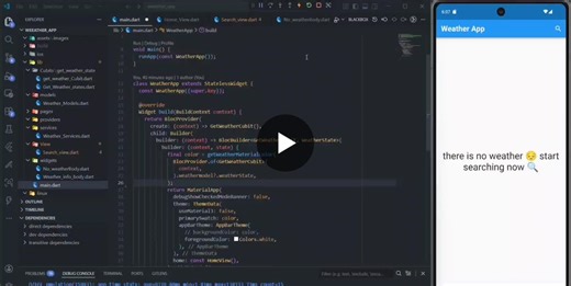 #flutter #dart #bloc #mobiledevelopment #weatherapp #ui #api #github | MusTaFa Sabry