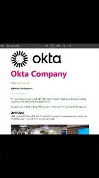 🧠 Real Okta Interview Questions + Answers 💯 All Rounds Covered #Okta #InterviewPrep #TechJobs