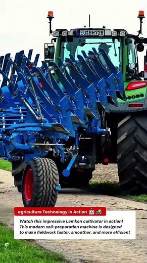 Amazing Lemken Cultivator in Action | Powerful Soil Preparation Machine 🚜🤖