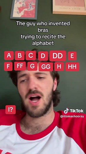 The inventor of bras trying to recite the alphabet #alphabet #literacycrisis #comedy #funny #spelling