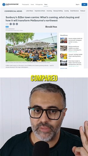 Sunbury: The Quiet Boom 💥 Sunbury isn’t a country town anymore. It’s a full-blown growth zone… and most people still haven’t caught on. Yes, the median is higher. But inside Sunbury are markets within markets. 📈 Growth around 4% while blue-chip Melbourne went sideways ⏱️ Days on market sitting at 27 days 🏘️ Population around 40,000 and growing fast Here’s the kicker: Sunbury’s population is forecast to double by 2046. That’s another 40,000 people who need housing… In a suburb with confined su