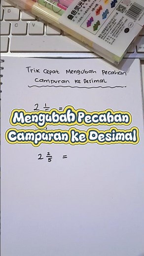 Mengubah pecahan ke desimal #maths