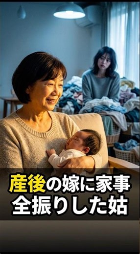 産後の嫁に家事を全振りした姑 #スカッとする話嫁姑 #スカッと #嫁姑 #嫁いびり #嫁姑問題