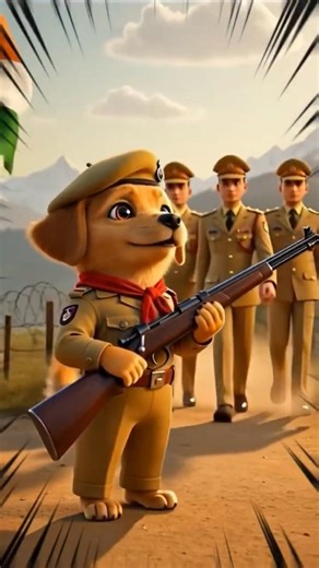 😭😭puppy indian army me Shahid// indian army life #cartoon #funny #animation #indianarmy #puppyvideos