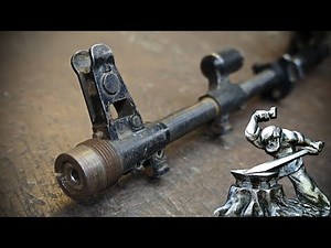 Damascus steel from AK barrel.