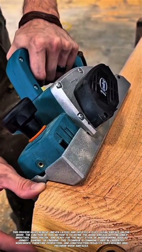 Electric Planer Wood Smoothing Technique | Professional Carpentry Method.