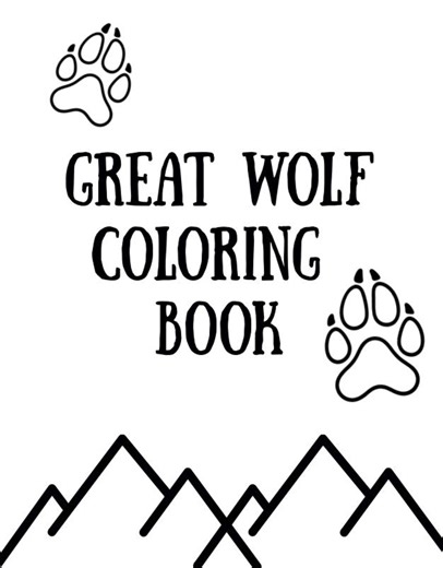 Great Wolf Coloring Book Printable | Water Park Coloring Pages for Kids | Wolf Lodge Activity Book | Birthday Party Activity - Etsy