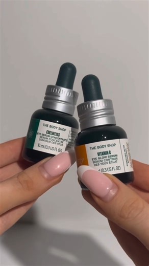 Want to add an eye serum to your skincare routine? Well, look no further. Choose between our Vitamin C Eye Glow serum which leaves your eye area looking instantly re-energized, brighter, and more awake. Or pick our Edelweiss Eye Concentrate, which offers 24 hours of Hydration that leaves your eye area looking stronger and smoother. #thebodyshop #eyeserum | The Body Shop