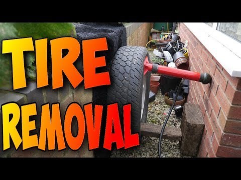 How to change a tire off the rim without tire machine