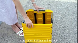 Foldable Utility Cart - Rolling Cart with 4 Wheels, Heavy Duty Folding Shopping Carts for Groceries Collapsible Teacher Cart with Handle Handcart for Moving Travel Luggage Office Use – Black…