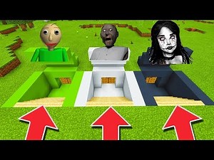 Minecraft PE : DO NOT CHOOSE THE WRONG SECRET BASE! (Creepy, Baldi's Basics & Granny)