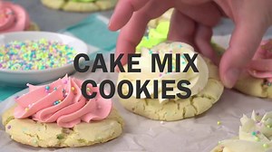 284K views · 17 reactions | Super easy cake mix cookies are given a fun twist with the addition buttercream and sprinkles.  RECIPE HERE >> https://www.mybakingaddiction.com/cake-mix-cookies-recipe | My Baking Addiction | Facebook
