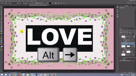Photoshop tutorial: Part 2: How to create an ornate, floral picture frame and text