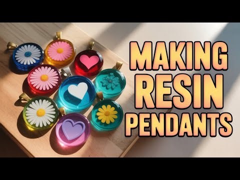 How to create pendants with epoxy resin and natural flowers