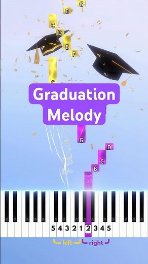 Graduation Melody 🎹 Elgar | Easy Piano Tutorial #shorts