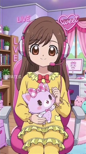 Kokoro Yotsuba works as a Vtuber in the mornings alongside her cat Mew #cocotama #anime #Mew