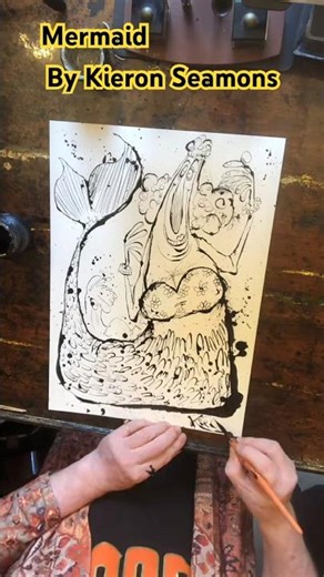 Mermaid in ink #artsale #art #drawingstyles #drawing #illustration #artist