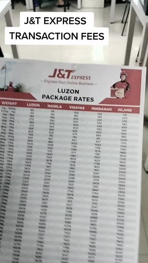 J&T Express Transaction Fees and Shipping Rates
