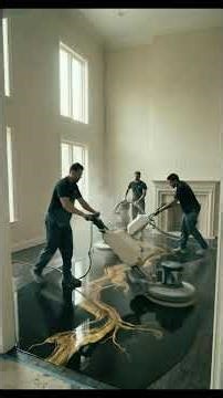 pouring LIQUID GOLD into my floor… the result is SHOCKING 🤯 #design #homedecor #beforeandafter