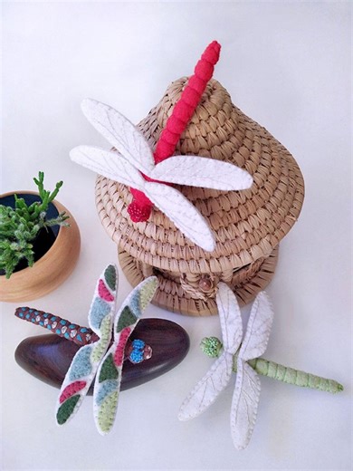 DIY Felt Dragonfly: PDF Tutorial and Pattern Download - Etsy