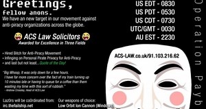 Operation Payback - Anonymous Message About ACTA Laws, Internet Censorship and Copyright