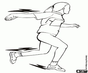 An athlete in a discus throw coloring page printable game