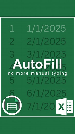 CheatSheets on Instagram: "How to AutoFill in Excel! ️ Don’t forget to save this post!  Get your FREE Excel Shortcuts Cheat Sheet PDF at the link in our bio!  Follow us on Instagram, YouTube, TikTok, and more with the link in our bio! #excel #exceltips #exceltricks #spreadsheets #corporate #accounting #finance #workhacks"