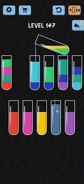 Water Color Sort Level 147 Walkthrough Solution iOS/Android