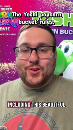 The Yoshi popcorn bucket rules. #mario #mariogalaxy #popcornbucket