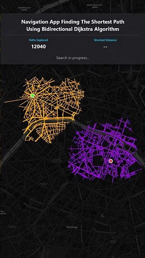 🚀 Bidirectional Dijkstra Algorithm | How Google Maps Finds Routes