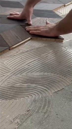 ceramic installation process in floor construction