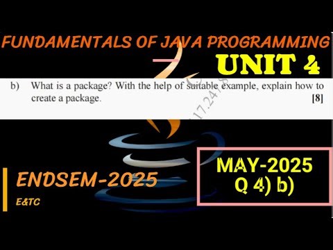 What is Package ? | Fundamentals Of Java Programming | SPPU | Entc | Endsem 2025 | Pattern2019