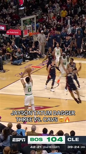Jayson Tatum's Dagger Three Leads Celtics Against Cavs