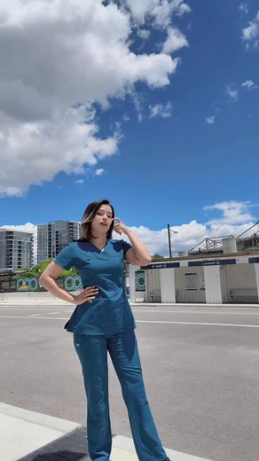  Teal Blue V-Neck Scrub – Dream Collection  Step into your shift...