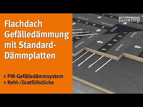 Gefälle herstellen auf dem Flachdach - so einfach ist die Verlegung mit Gefälle-Dämmplatten