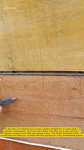 Perfect Straight Line Wood Marking Trick — Save Time & Improve Accuracy!