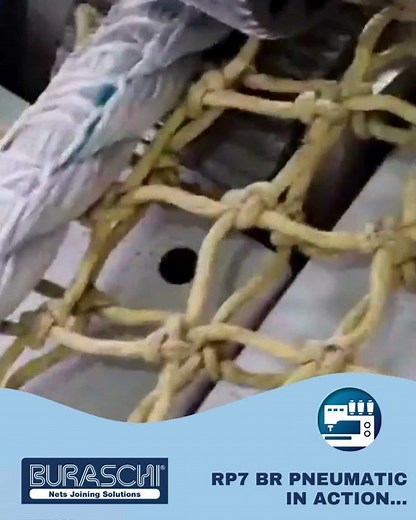 RP7 BR PNEUMATIC IN ACTION: net sewing machine - sewing net with knots | Buraschi Italia #shorts