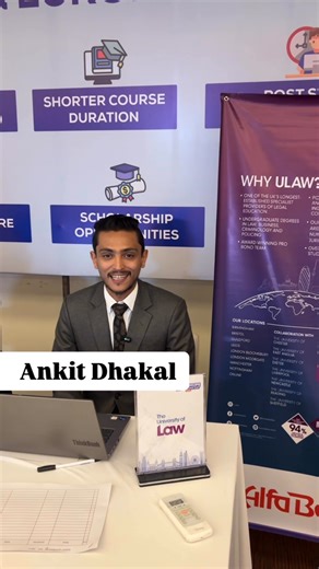 17 reactions | Meet Mr. Ankit Dhakal from The University of Law! Get to learn about the courses, requirements and many more. Visit us by 3 pm today at Alfa Beta Complex, New Baneshwor. | Alfa Beta | Facebook