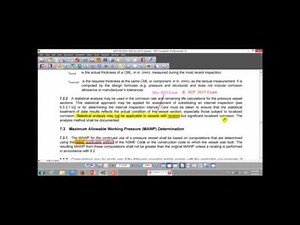 029 API 510 Course - (7.2) Remaining Life Calculations- 029 (Arabic)