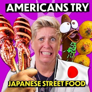 1.1M views · 22K reactions | Americans try Japanese street food! 撚 #japanesestreetfood #foodtrend #PVF | People Vs Food By React | Facebook