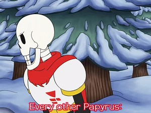 Dusttale Papyrus Red Scarf - Eyes Horror Game