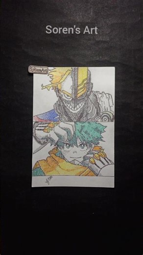 All Might and Deku drawing with their Name | Soren's Art #allmight #deku #anime #sjram #drawing