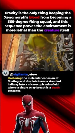 The Lethal Physics of Xenomorph Blood 🩸🚀 #shorts #vigilante_view