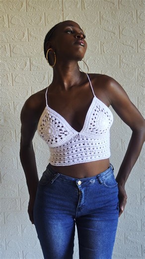SHYLERCROCHETS on Instagram: "Introducing the ZARA crochet bralette top the latest crochet top design by shylercrochets, named after my model ‘Zara’ Full tutorial is up on my YouTube channel and written pattern is on all my online shops (link in bio) #fyp #shylercrochets #crochetersofinstagram #crochet #viral #crochettutorial #diy #handmade #smallbusiness"